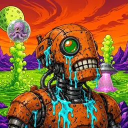 Oozlings #622, Rusty Robot · Acid Lake