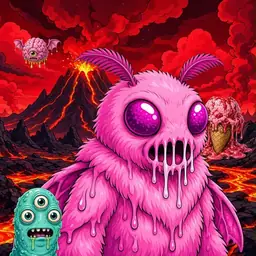 Oozlings #6227, Mutant Moth · Lava Fields