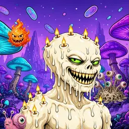 Oozlings #6238, Candle Wax · Fungus Forest