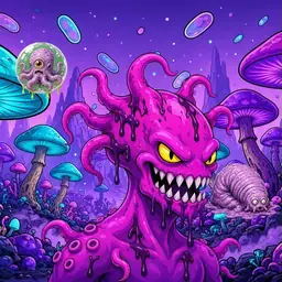 Oozlings #6241, Squid · Fungus Forest