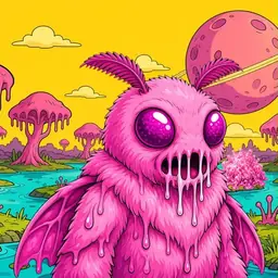 Oozlings #6242, Mutant Moth · Turquoise Swamp