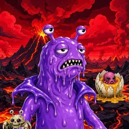 Oozlings #6244, Slug · Lava Fields