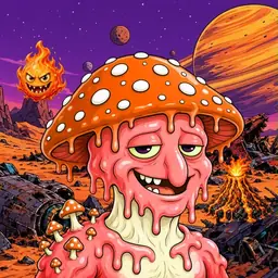 Oozlings #6253, Mutated Mushroom Head · Ship Junkyard