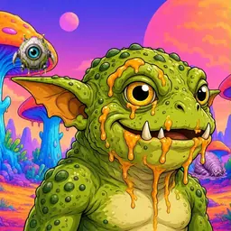 Oozlings #6259, Toad Goblin · Mushroom Desert