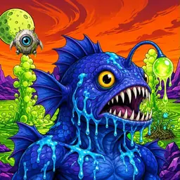 Oozlings #626, Anglerfish · Acid Lake
