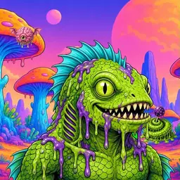 Oozlings #6262, Swamp Fish · Mushroom Desert