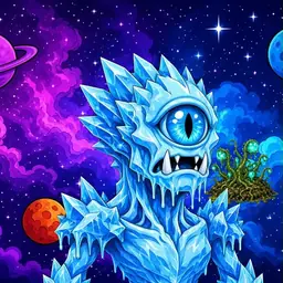 Oozlings #6264, Ice Cyclops · Void Nebula