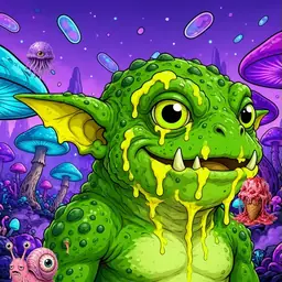 Oozlings #6271, Mutated Toad Goblin · Fungus Forest