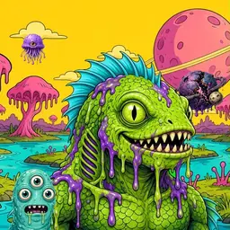 Oozlings #6273, Swamp Fish · Turquoise Swamp