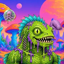 Oozlings #6281, Swamp Fish · Mushroom Desert