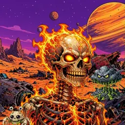 Oozlings #6289, Fire Skull · Ship Junkyard