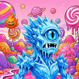 Oozlings #6291, Ice Cyclops · Candy Planet