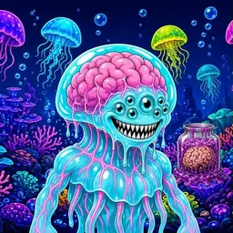 Oozlings #6293, Jellyfish Brain · Glow Reef