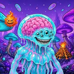 Oozlings #6303, Jellyfish Brain · Fungus Forest