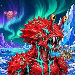 Oozlings #6306, Crab · Aurora Ice