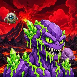 Oozlings #631, Crystal Rock · Lava Fields