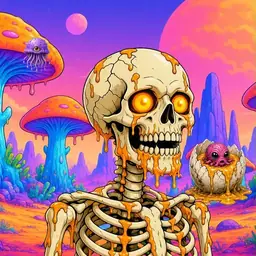 Oozlings #6317, Skull · Mushroom Desert