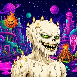 Oozlings #6321, Candle Wax · Neon City