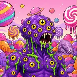 Oozlings #6322, Eyeball Cluster · Candy Planet