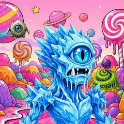 Oozlings #6326, Ice Cyclops · Candy Planet