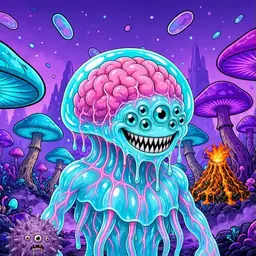 Oozlings #6334, Jellyfish Brain · Fungus Forest