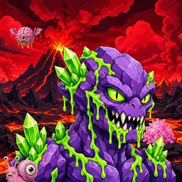 Oozlings #6345, Crystal Rock · Lava Fields