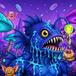 Oozlings #6349, Anglerfish · Fungus Forest