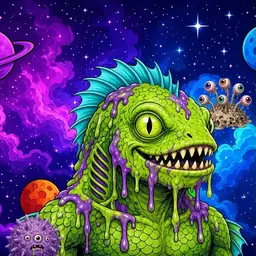 Oozlings #6354, Swamp Fish · Void Nebula