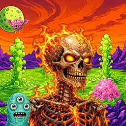 Oozlings #6355, Fire Skull · Acid Lake