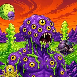 Oozlings #636, Eyeball Cluster · Acid Lake