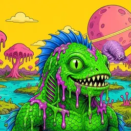 Oozlings #6360, Mutated Swamp Fish · Turquoise Swamp