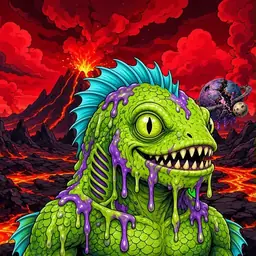Oozlings #6366, Swamp Fish · Lava Fields