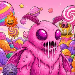 Oozlings #6371, Mutant Moth · Candy Planet