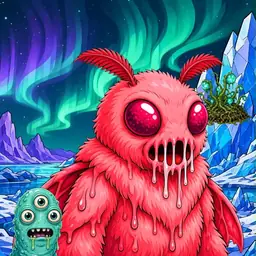 Oozlings #6382, Mutated Mutant Moth · Aurora Ice