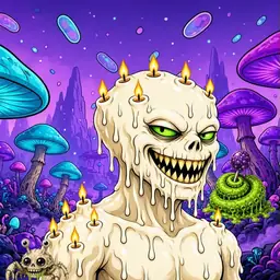 Oozlings #6384, Candle Wax · Fungus Forest