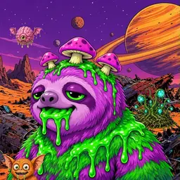 Oozlings #639, Mutated Slime Sloth · Ship Junkyard