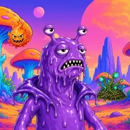 Oozlings #6394, Slug · Mushroom Desert