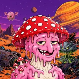 Oozlings #6395, Mushroom Head · Ship Junkyard