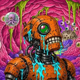 Oozlings #6398, Rusty Robot · Flesh Cave