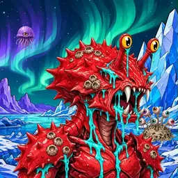 Oozlings #6401, Crab · Aurora Ice