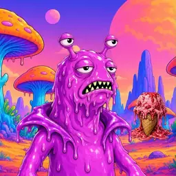 Oozlings #6413, Mutated Slug · Mushroom Desert
