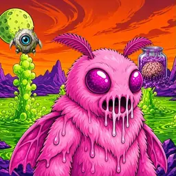 Oozlings #6414, Mutant Moth · Acid Lake