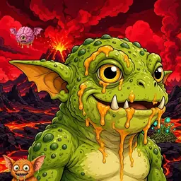 Oozlings #6415, Toad Goblin · Lava Fields