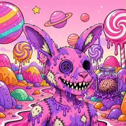 Oozlings #6418, Zombie Bunny · Candy Planet