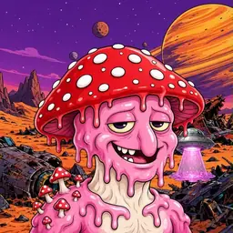 Oozlings #6424, Mushroom Head · Ship Junkyard