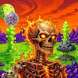 Oozlings #6427, Fire Skull · Acid Lake