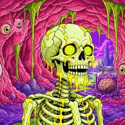 Oozlings #6428, Mutated Skull · Flesh Cave