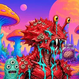 Oozlings #6430, Crab · Mushroom Desert