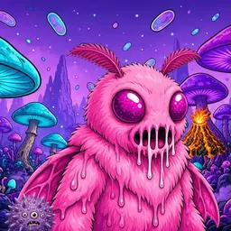 Oozlings #6434, Mutant Moth · Fungus Forest