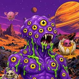 Oozlings #6435, Eyeball Cluster · Ship Junkyard